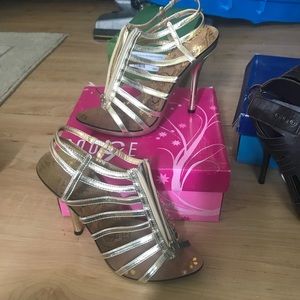 Gold Strappy Sandals